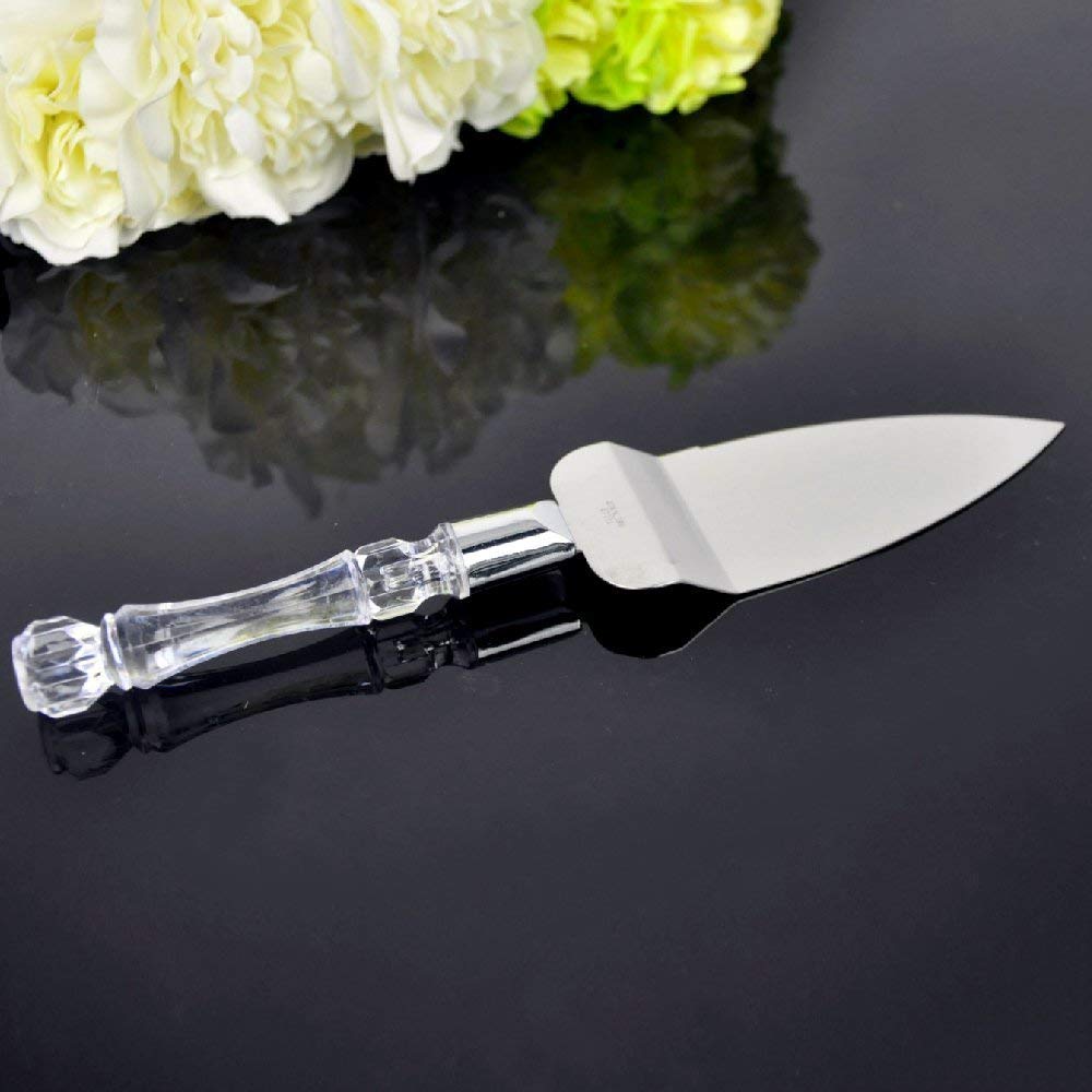 2 Piece Pastry Spatulas Cake Knife Stainless Steel Cake Cutlery Set Serving Knife and Shovel for Wedding Anniversary With Box | 24hours.pk