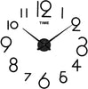 DIY Big Wall Clock Black Wall Sticker Nordic Toilet Clock Children's Room Character Wall Clock Sticker Numeric Number Simple Clock Wall Sticker Sticker Paste Decoration Simple Cross Arrange Layout Store Wallpaper | 24hours.pk