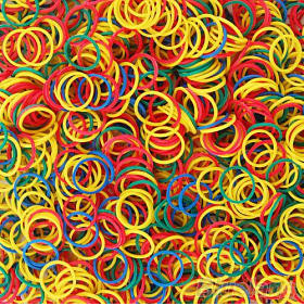 Pack Of 2, New Fashion Multicolor Mini Rubber Bands (Approximately 300) | 24hours.pk