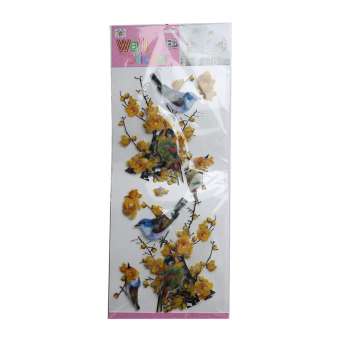 6D Birds Wall Sticker - Multicolor and Random Design 513 | 24hours.pk