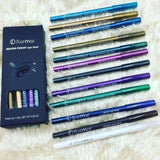 Pack Of 12 Waterproof Eyeliner & Lip Pencils - Multicolors