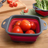 Storage Basket Foldable Square Silicone Drip Basket, Large Green Fruit and Vegetable Storage Basket Multi-Colors | 24hours.pk