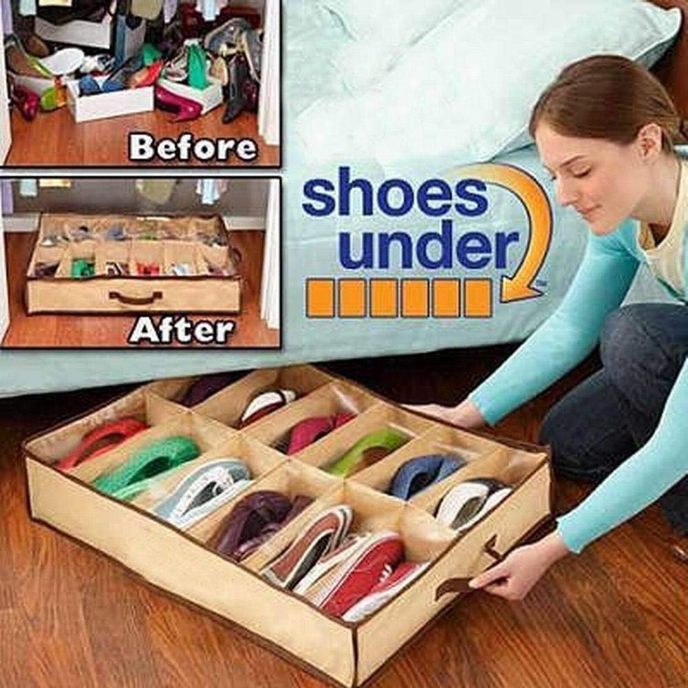 12 pairs Shoes Cabinet With Closet Storage Under Shoe Organizer