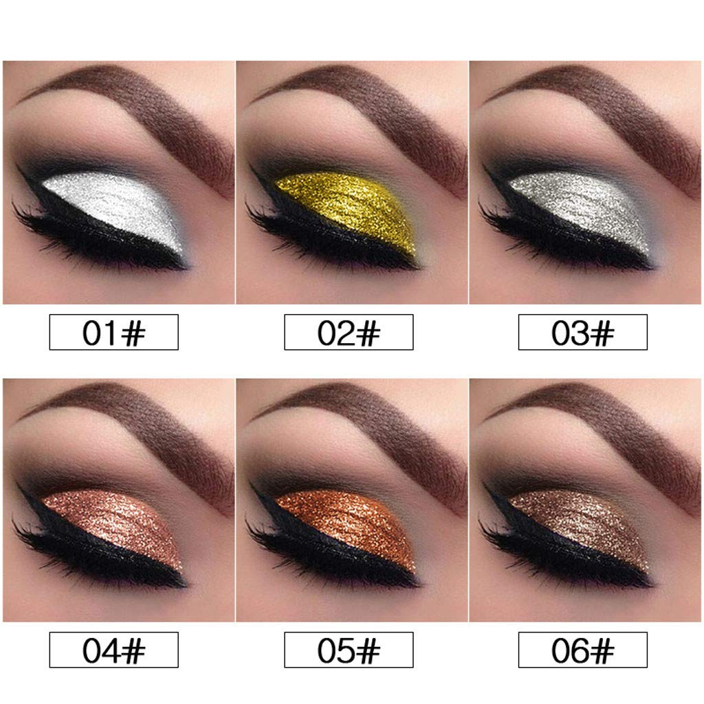 Highlighter Fashion Liquid Eye Shadow Diamond Pearlescent Color Waterproof Eye Shadow 12pcs Set