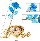 24k Galaxy Plastic Rose With Love-Shaped Support, Unique Gift for Valentine's Day Wedding And Anniversary The Best Gift For Bride And Wife Random Colors | 24hours.pk