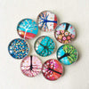 Pack of 5 Attractive Magnetic Refrigerator Glass Stickers Random Designs | 24hours.pk