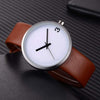 Eclipse Shaped Simple Analog Wrist Watch For Unisex Brown & White  853096 | Abdul Basit Janjee