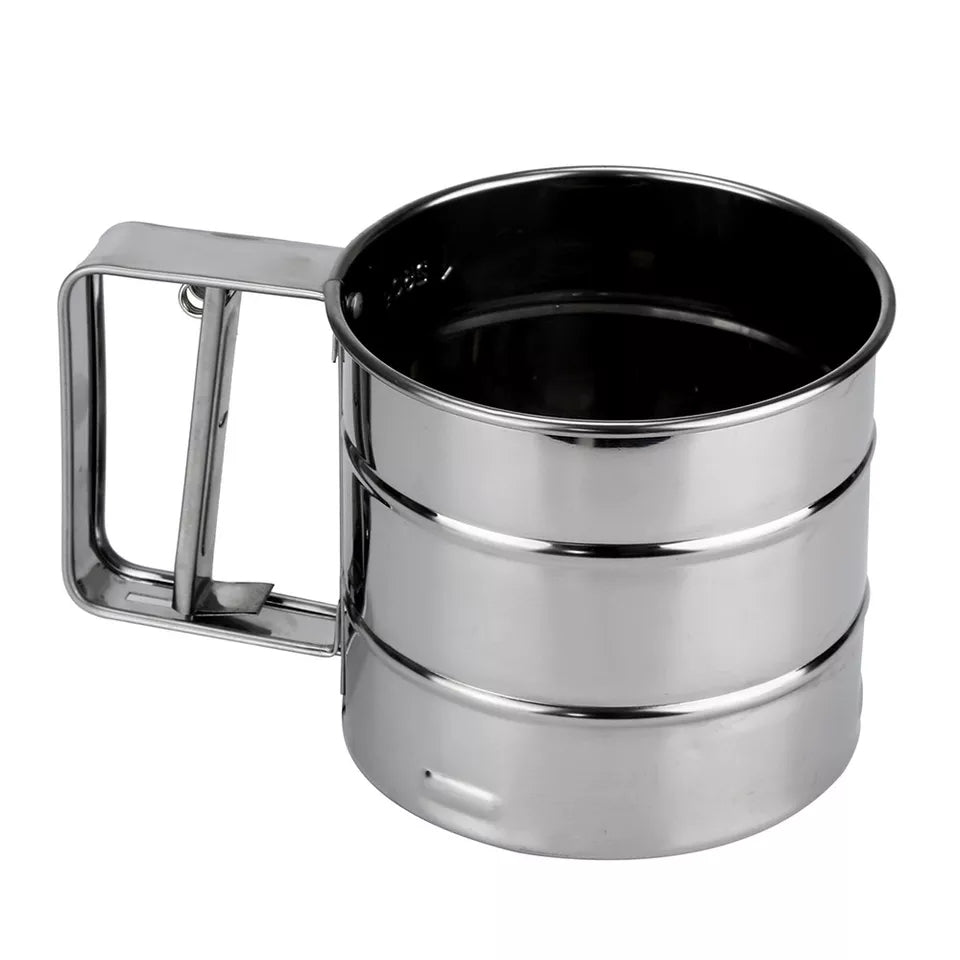 Stainless Steel Sieve Cup Powder Flour Sieve Pastry Baking Tools Home Garden Kitchen Dining Bakeware Cake Tools | 24hours.pk