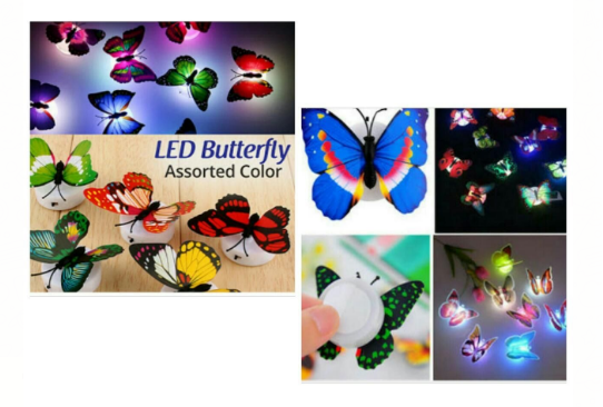 Pack of 10 LED Butterfly