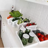 Pack of 4 Compact Plastic Basket Fruits Vegetable Storage Large Tray Kitchen Fridge Organizer