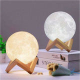 Random Effect Color 3D moon lamp Chargable - 18 cm | 24hours.pk