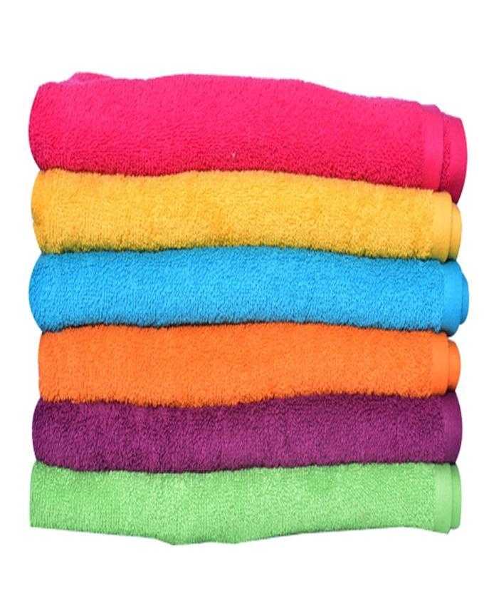 Pack Of 6 Multi Colors Face Towels | 24hours.pk