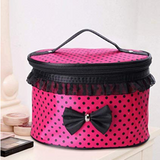 Storage Bag-Cosmetics Organizer/Toiletry Bag & Bow Tie Dot Women Multifunction Travel Makeup Case Pouch Toiletry Organizer | 24hours.pk