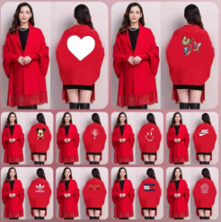 SHAWL - RED (Printed shawl)