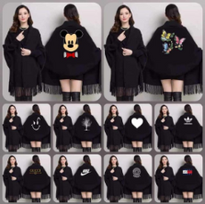 SHAWL - BLACK (Printed shawl)
