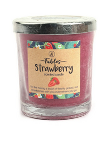 Glass Jar Candle Round Strawberry
