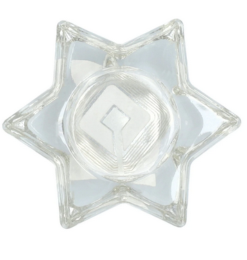 Candle Stand Glass Silver ZA09-18