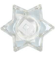 Candle Stand Glass Silver ZA09-18