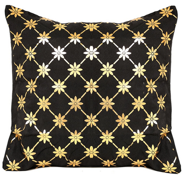 Gold Grid Cushion Cover