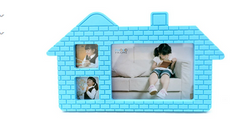 House Photo Frame Blue Std 7441