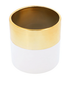 Gold and White Vase