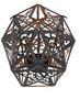 Candle Holder.Black Golden.15-10