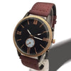 New Roman Watches For Mens Cost Black Dial and Mehroon Belt | 24HOURS.PK