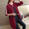 Winter Western Stripe Style Long Coat For Women Mehroon | 24HOURS.PK