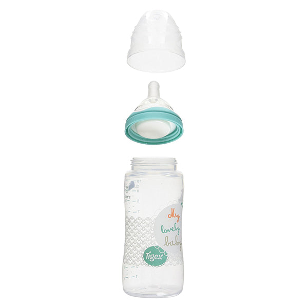 Tigex 300 ML Silicone teat Plastic Feeding Bottle Sea Green | 24HOURS.PK