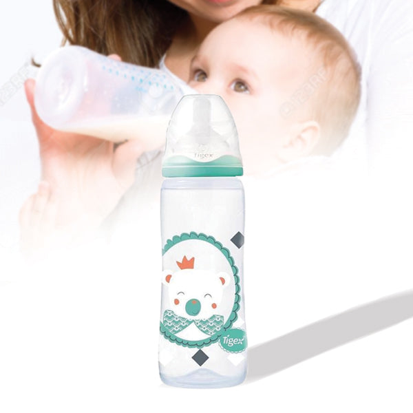 Tigex 360 ML Plastic Feeding Bottle Silicone Teat +6 Months | 24HOURS.PK