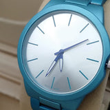 New Simple Blue & White Wrist Watch For Womens | 24hours.pk