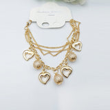 Latest Design Chains With Hearts Design Bracelet For Girls And Women | 24hours.pk