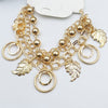 Simple Design Chains With Golden Leaf & Eclipse Bracelet For Girls And Women | 24hours.pk