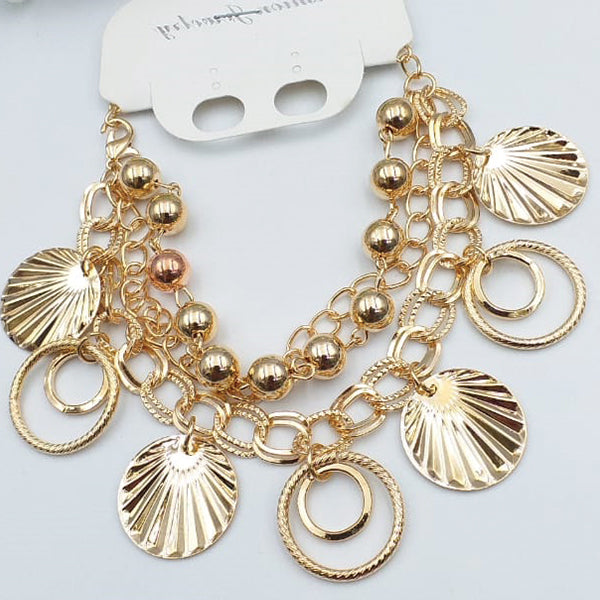 Creative Design Chains Gold Bracelet For Girls And Women | 24hours.pk