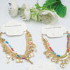 Pack of 3 Multicolor Stones With Chains Gold Bracelets Random Design For Girls And Women | 24hours.pk