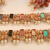 Creative Design Necklace with Random Color Stones | 24hours.pk