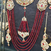 Red & Golden Necklace With Red Stones | 24hours.pk