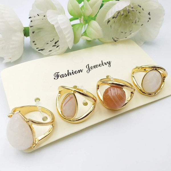 Latest Style Rings Set Multicolors & Random Design Stones | 24HOURS.PK