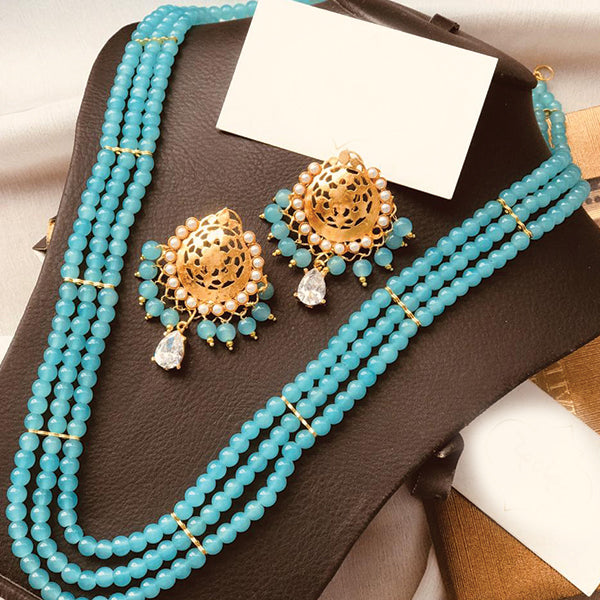 Latest Dark & Light Multicolors Pearls Necklace For Womens Set | 24HOURS.PK