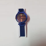 New Roman Strap Blue & Golden Watch For Womens | 24HOURS.PK