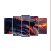 Voclanic Smoke Fire 5 Pcs 3D Wall Frame | 24HOURS.PK
