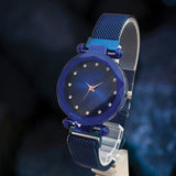 Magnet Chain Elegant Women Wrist Watch Blue | 24hours.pk