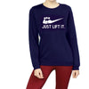 Just Lift It printed Winter Sweatshirt Blue | 24HOURS.PK
