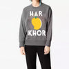Har Aam Khor Grey new Printed Round Neck Cotton Fleece Winter Sweatshirt for Men | 24HOURS.PK