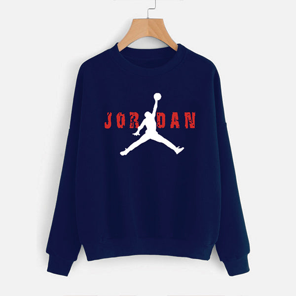 Jordan Printed Winter Unisex Sweatshirt Blue | 24HOURS.PK