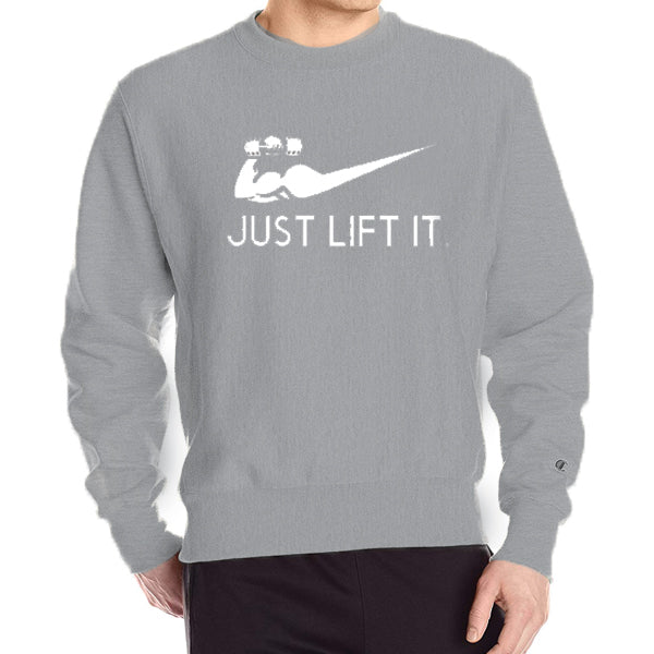 Just Lift It printed Winter Sweatshirt Grey | 24HOURS.PK
