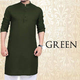 Mens Green Wash And Wear Kurta with Shalwar | 24HOURS.PK