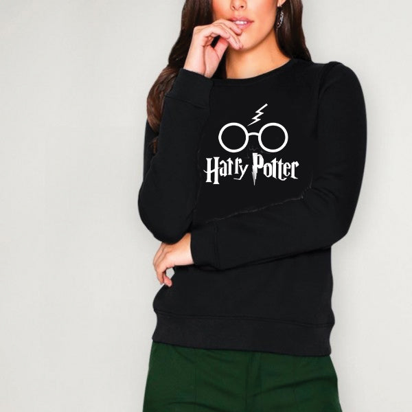 Harry Potter Printed Winter Sweatshirt - Black | 24hours.pk