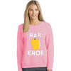 Har Aam Khor Pink Printed Round Neck Cotton Fleece Winter Sweatshirt for Men | 24hours.pk