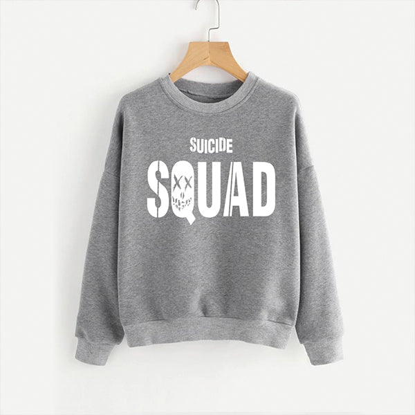 Suicide Squad Winter Sweatshirt For Unisex - Grey | 24hours.pk